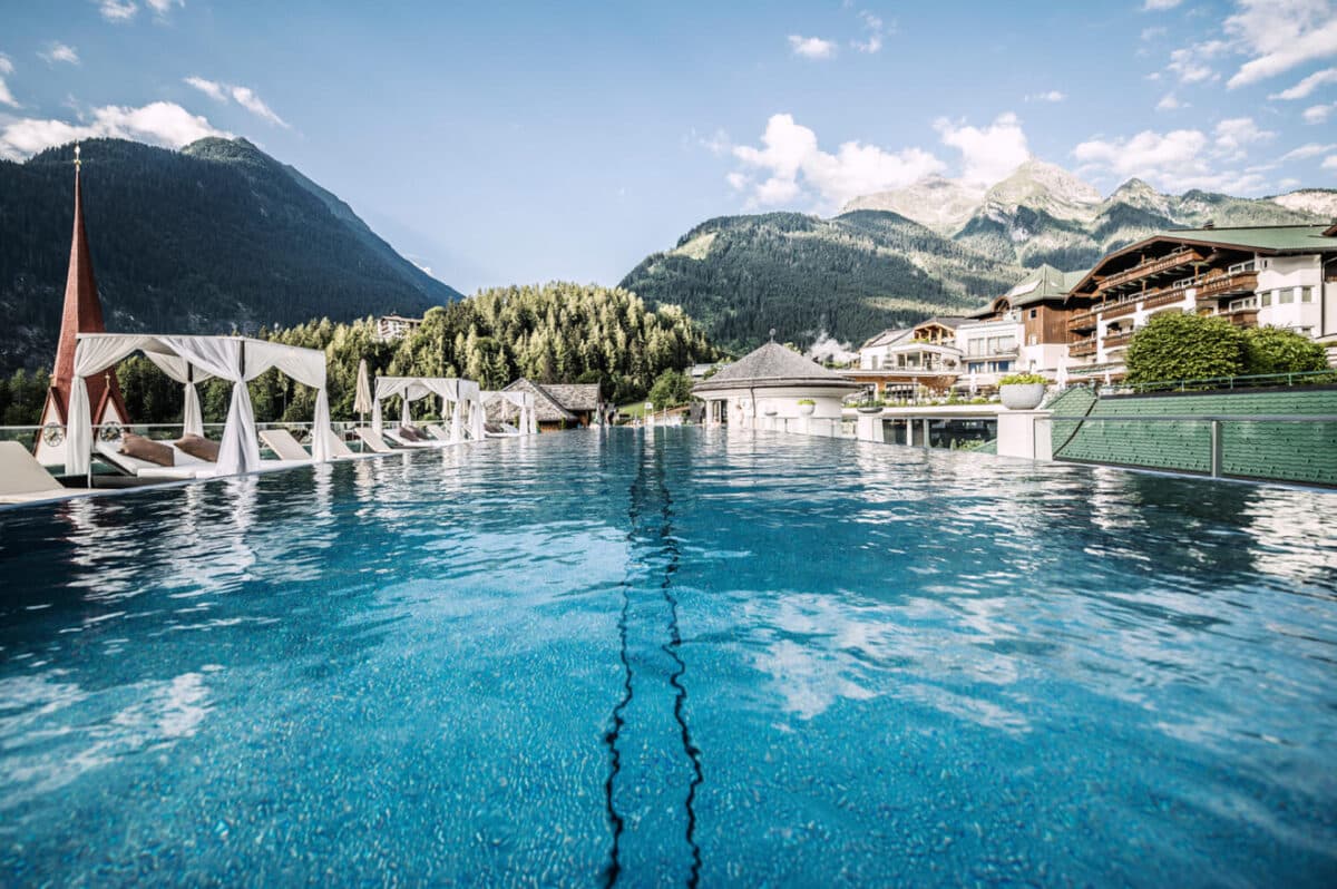 Pool and mountains