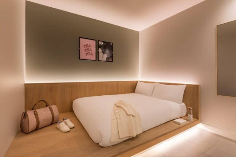 Bedroom with mood lighting
