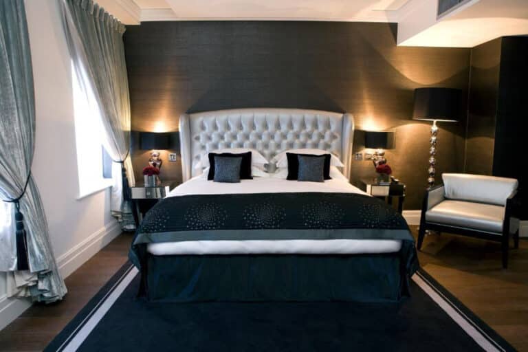 Bedroom with plush decor