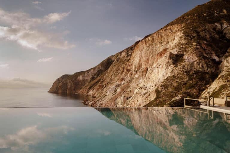 Infinity pool and cliffs