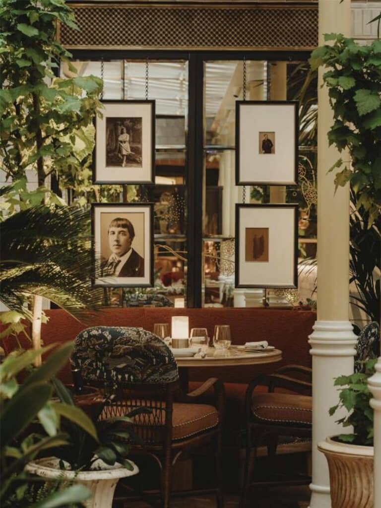 Art filled lounge area
