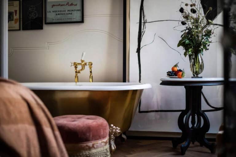 Bath in bathroom