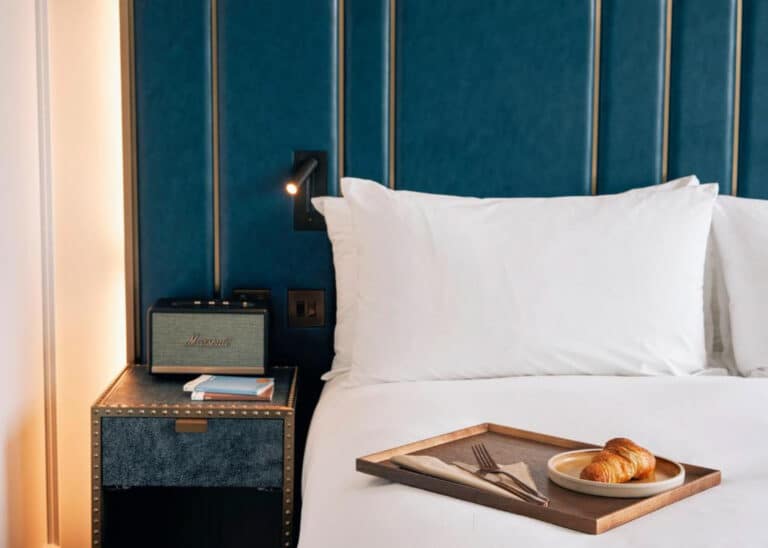Close up of bed