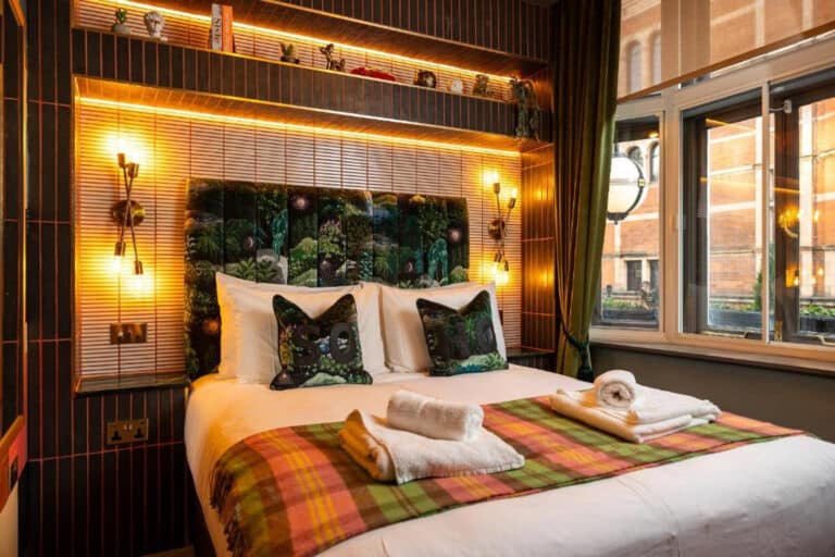 Bedroom with mood lighting