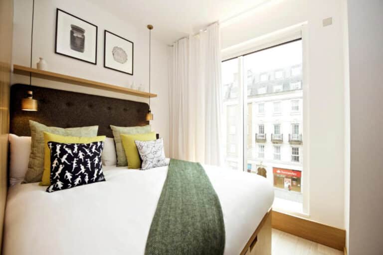 Bedroom with strand views